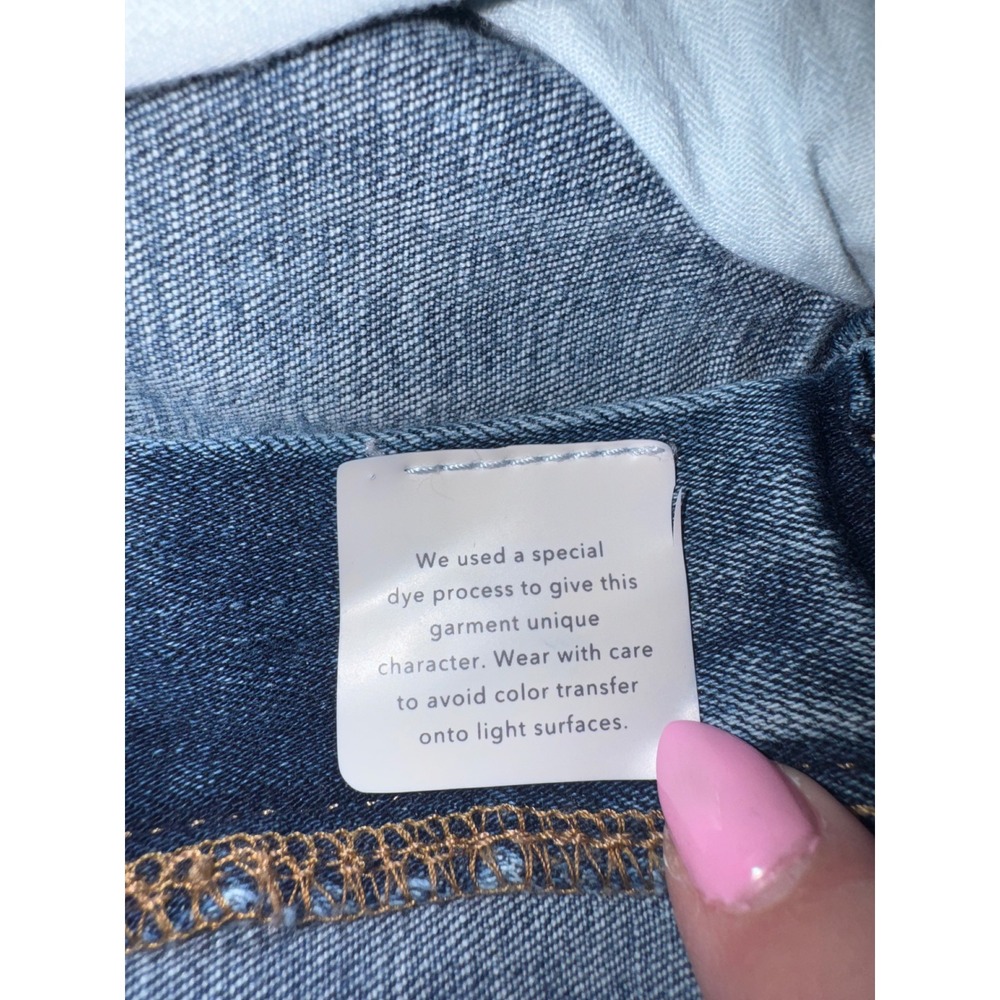 DL1961 Florence Mid Rise Instasculpt Skinny Jeans Delano Blue Distressed Size 28 - Picture 8 of 8